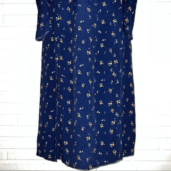 Madison & Berkeley Navy Blue Floral Spring Midi Dress, Women’s Size Small - Picture 4 of 7